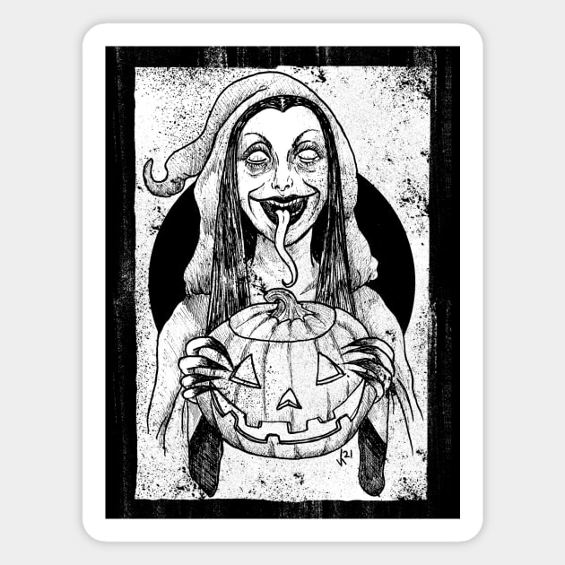 Season of the witch (white print) Magnet by Bloody Savage